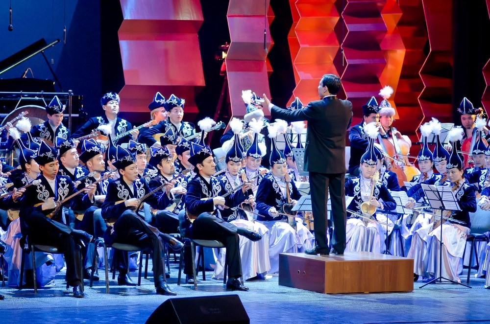 Зал Казахской национальной консерватории имени Курмангазы